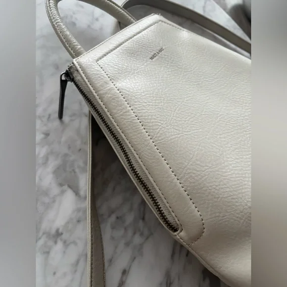 Matt & Nat Cream White Vegan Leather Backpack - Picture 8 of 9